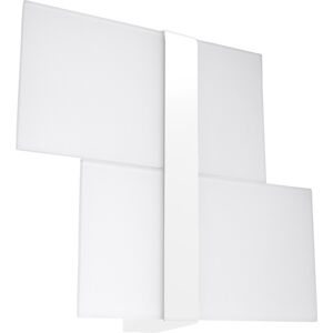 Sollux Lighting Lámpara de pared blanco acero, vidrio  alt. 28 cm