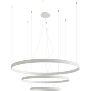 Thoro Lighting Lámpara colgante de aluminio blanco 4000k  alt. 150 cm