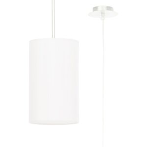 Sollux Lighting Lámpara colgante tela blanca, vidrio, acero  alt. 125 cm