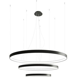 Thoro Lighting Lámpara colgante acero negro 3000k  alt. 150 cm