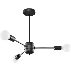 Sollux Lighting Lámpara colgante de acero negro  alt. 46 cm