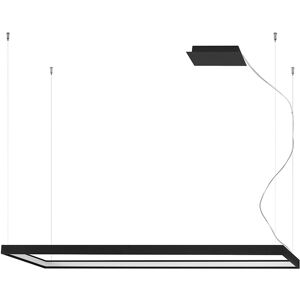 Thoro Lighting Lámpara colgante de aluminio negro 3000k  alt. 150 cm