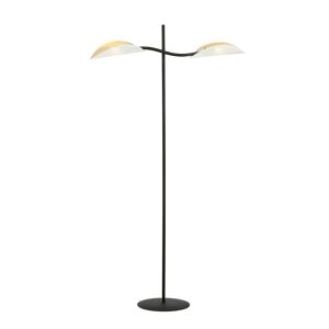 Wonderlamp Lámpara de pie con 2 pantallas en forma de hoja blanco