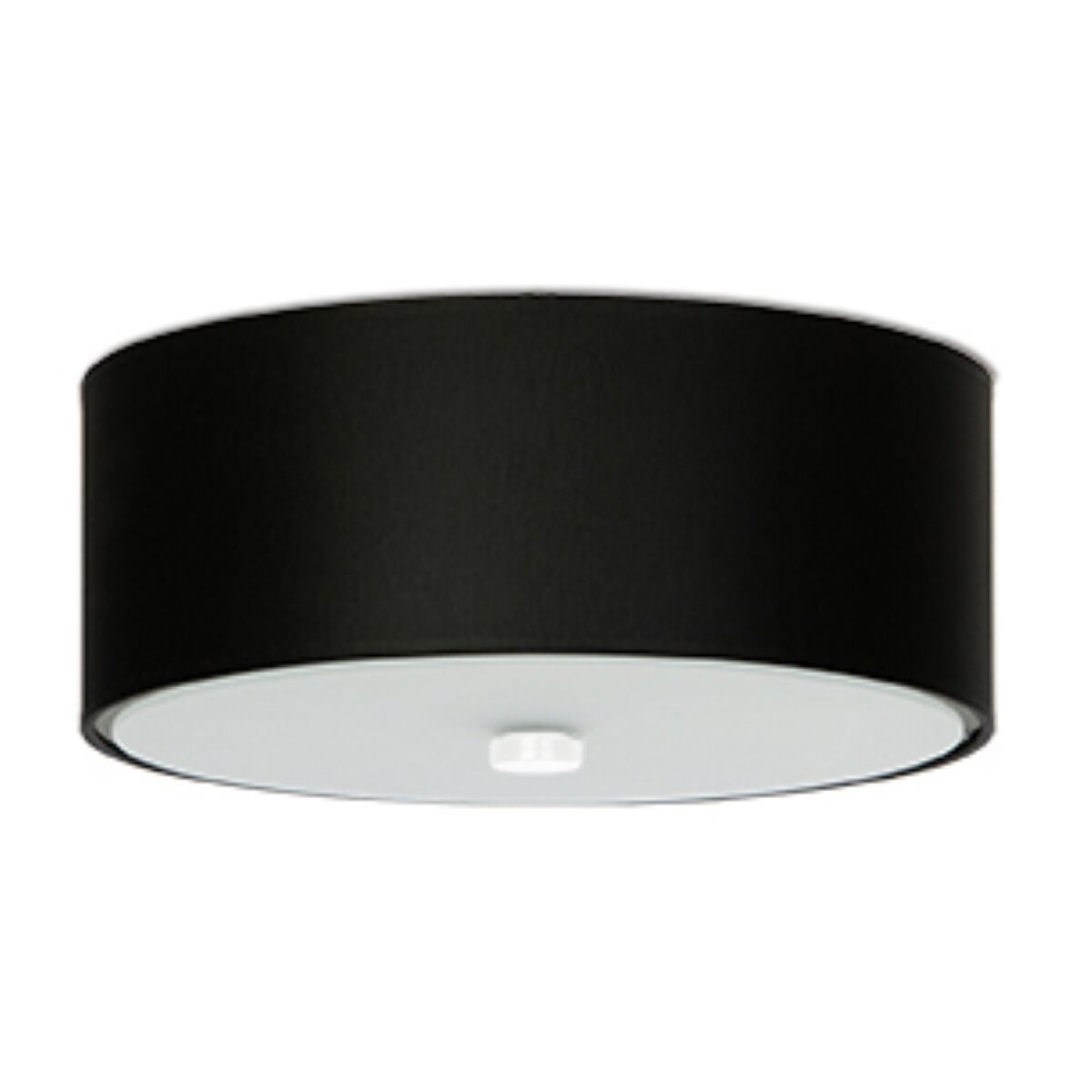 Sollux Lighting Lámpara de techo negro tela, vidrio, acero  alt. 22 cm