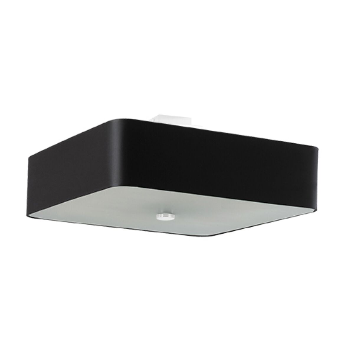 Sollux Lighting Lámpara de techo negro tela, vidrio, acero  alt. 25 cm