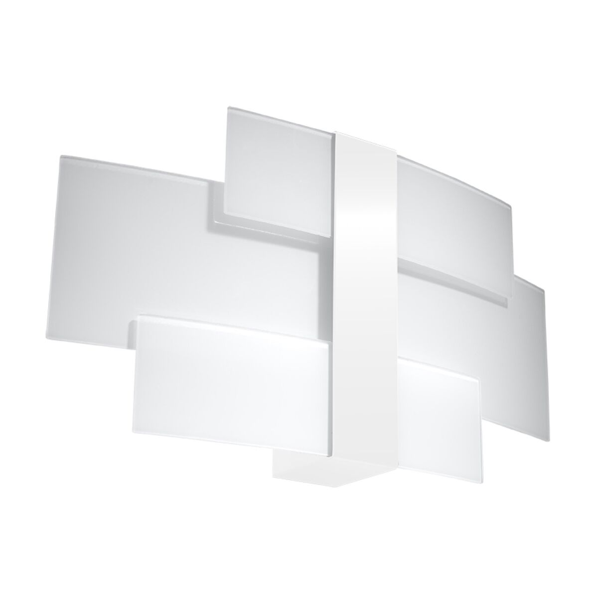 Sollux Lighting Lámpara de pared blanco acero, vidrio  alt. 23 cm
