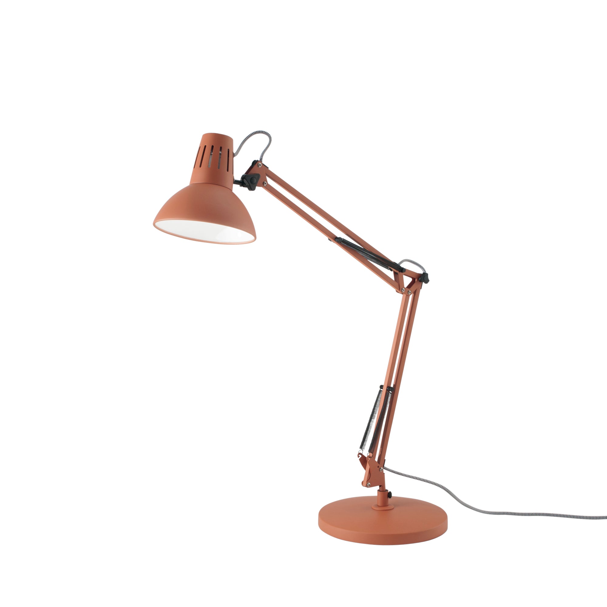 Luce Ambiente e Design Lámpara de mesa ajustable en metal naranja