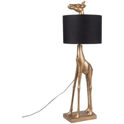 Maisons du Monde - Giraffe Lamp - Dorado - Pantalla negra - Lamp Maisons du Monde - Giraffe Lamp - Dorado - Pantalla negra - Lamp