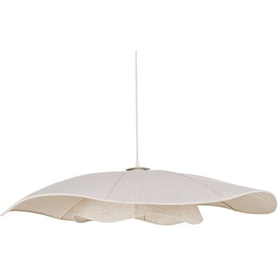 Maisons du Monde Lámpara de techo de lino crema Ø85 cm Maisons du Monde Lámpara de techo de lino crema Ø85 cm