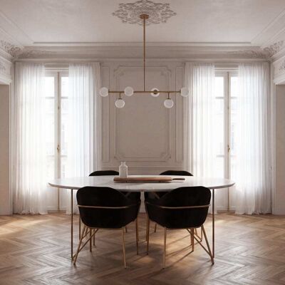 Maisons du Monde NASH Globo de Opalino 6L - Lámpara Colgante Maisons du Monde NASH Globo de Opalino 6L - Lámpara Colgante
