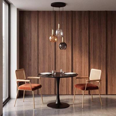 Maisons du Monde Lámpara de Techo - 3 Globos de Cristal - Diseño Moderno y Elegante Maisons du Monde Lámpara de Techo - 3 Globos de Cristal - Diseño Moderno y Elegante