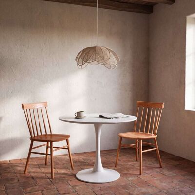 Maisons du Monde Lámpara de Techo de Ratán en Crudo con Forma de Hoja - Pendant Lamp Maisons du Monde Lámpara de Techo de Ratán en Crudo con Forma de Hoja - Pendant Lamp