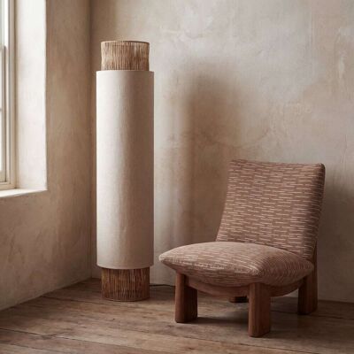 Maisons du Monde Lámpara de pie de lino y yute Alt. 126 cm Maisons du Monde Lámpara de pie de lino y yute Alt. 126 cm