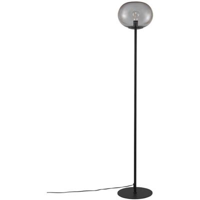 Nordlux Lámpara de pie negro con tulipa de cristal acabado en fumé Nordlux Lámpara de pie negro con tulipa de cristal acabado en fumé