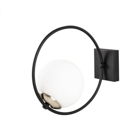 Wonderlamp Lámpara de Pared en Anillo Negra - Dormitorio y Pasillo Wonderlamp Lámpara de Pared en Anillo Negra - Dormitorio y Pasillo