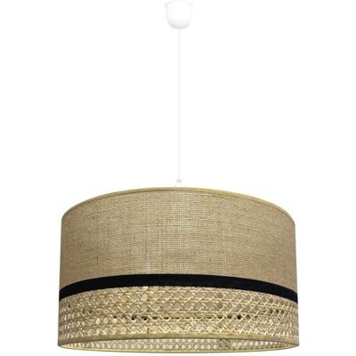 Wonderlamp Lámpara de techo colgante marrón natural con pantalla de rafia Wonderlamp Lámpara de techo colgante marrón natural con pantalla de rafia