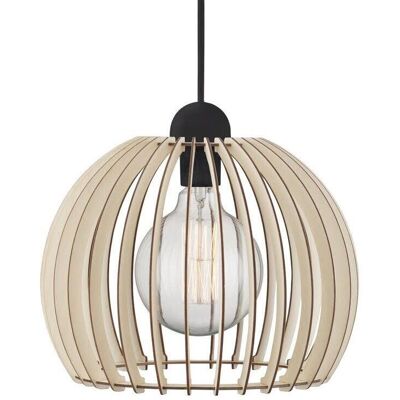 Nordlux Lámpara de techo nórdico negro y madera ø30cm con altura máxima 276 cm Nordlux Lámpara de techo nórdico negro y madera ø30cm con altura máxima 276 cm