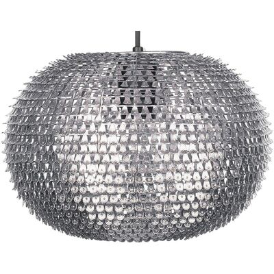 Beliani Lámpara colgante metal plateado Beliani Lámpara colgante metal plateado