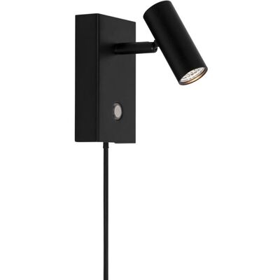 Nordlux Aplique de pared led minimalista negro orientable con interruptor Nordlux Aplique de pared led minimalista negro orientable con interruptor