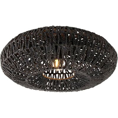 Lámpara de techo retro negra 50cm - E27 - IP20 - Regulable Lámpara de techo retro negra 50cm - E27 - IP20 - Regulable