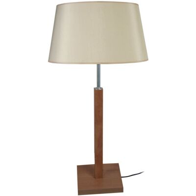 Lámpara de Mesa TOSEL Hod - Madera Oscura y Crema - E27 - Máx. 40W Lámpara de Mesa TOSEL Hod - Madera Oscura y Crema - E27 - Máx. 40W