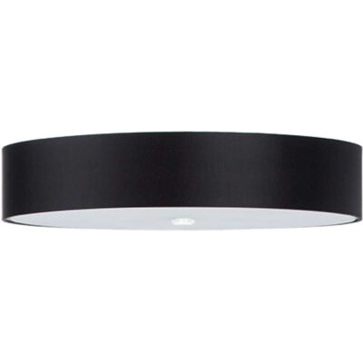 Sollux Lighting Lámpara de techo negro tela/vidrio/acero alt. 20 cm Sollux Lighting Lámpara de techo negro tela/vidrio/acero alt. 20 cm