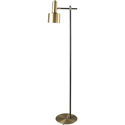 Angel Cerda Lámpara de pie aluminio dorado y acero negro Angel Cerda Lámpara de pie aluminio dorado y acero negro