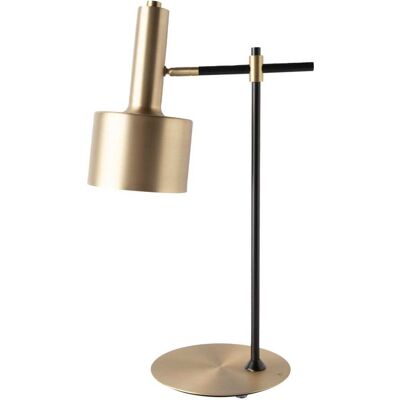 Angel Cerda Lámpara de sobremesa aluminio dorado y acero negro Angel Cerda Lámpara de sobremesa aluminio dorado y acero negro