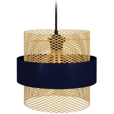 Lámpara colgante TOSOL Misis - Azul y Oro - 85cm de altura Lámpara colgante TOSOL Misis - Azul y Oro - 85cm de altura