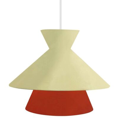 Tosel Lámpara de suspensión metal multicolor Pantalla beige Tosel Lámpara de suspensión metal multicolor Pantalla beige