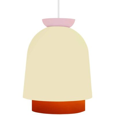 Tosel Lámpara de suspensión metal multicolor pantalla beige Tosel Lámpara de suspensión metal multicolor pantalla beige