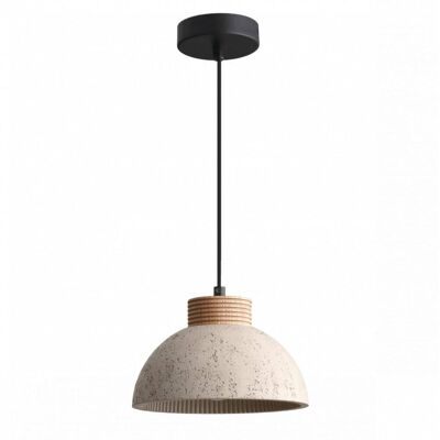 KOSILUM - koda - hormigón gris - madera - Lámpara colgante KOSILUM - koda - hormigón gris - madera - Lámpara colgante