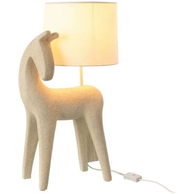 J-line Lámpara caballo de resina beige 32x23.5x56 cm J-line Lámpara caballo de resina beige 32x23.5x56 cm