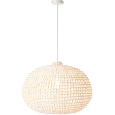 J-line Lámpara de techo redonda de metal retorcido blanco 55.5x55.5x40 cm J-line Lámpara de techo redonda de metal retorcido blanco 55.5x55.5x40 cm