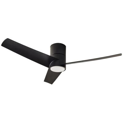 Beliani Ventilador de techo con luz con mando led negro Beliani Ventilador de techo con luz con mando led negro