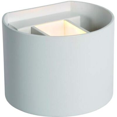 Lucide Foco de pared de metal con 2 led integrado, blanco Lucide Foco de pared de metal con 2 led integrado, blanco