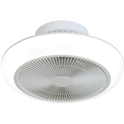 Sulion Ventilador de techo blanco con luz led tipo plafón Sulion Ventilador de techo blanco con luz led tipo plafón