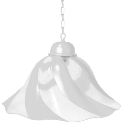 Tosel Lámpara de suspensión metal y cristal blanco D40 cm Tosel Lámpara de suspensión metal y cristal blanco D40 cm