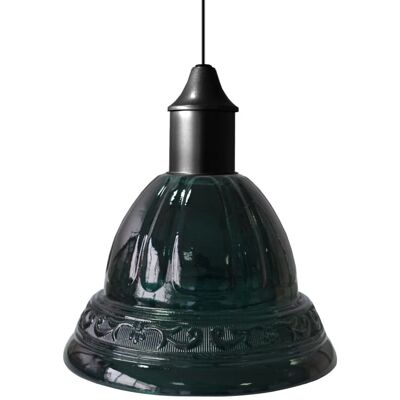 Tosel Lámpara de suspensión campanilla metal vidrio azul D16,5 cm Tosel Lámpara de suspensión campanilla metal vidrio azul D16,5 cm