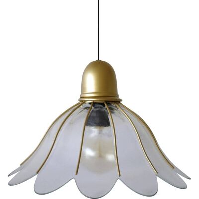 Tosel Lámpara de suspensión vidrio oro D21 cm Tosel Lámpara de suspensión vidrio oro D21 cm