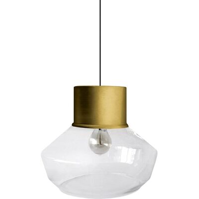 Tosel Lámpara de suspensión vidrio oro D30 cm Tosel Lámpara de suspensión vidrio oro D30 cm