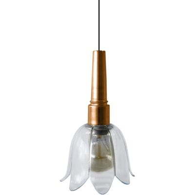 Tosel Lámpara de Suspensión metal vidrio cobre D16 cm Tosel Lámpara de Suspensión metal vidrio cobre D16 cm