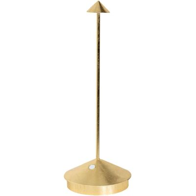 Lámpara de mesa led recargable zafferano en pan de oro regulable Lámpara de mesa led recargable zafferano en pan de oro regulable
