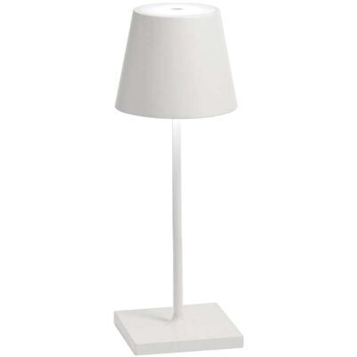 Lámpara de mesa led regulable zafferano blanca mini rechargeable Lámpara de mesa led regulable zafferano blanca mini rechargeable