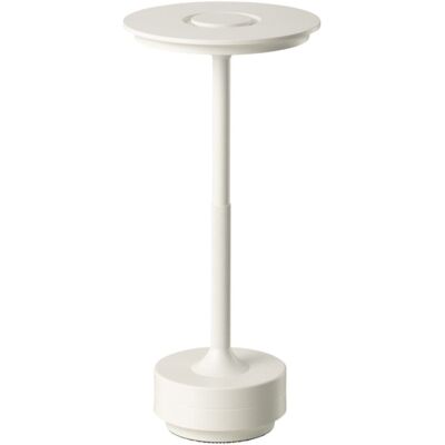J-line Lámpara de mesa de plástico blanco, 12,8 x 12,8 x 27,8 cm J-line Lámpara de mesa de plástico blanco, 12,8 x 12,8 x 27,8 cm