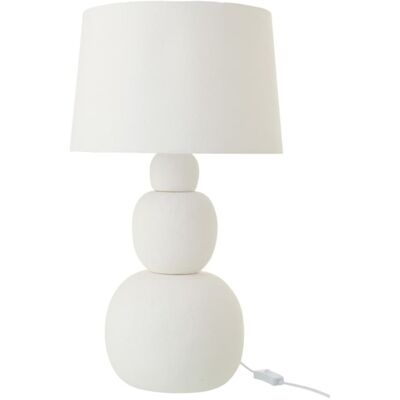 J-line Lámpara de mesa de cerámica blanca 38 x 38 x 67 cm J-line Lámpara de mesa de cerámica blanca 38 x 38 x 67 cm