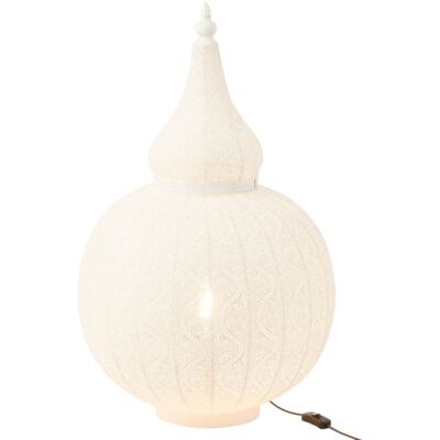 J-line Lámpara aladino de metal blanco 46.5x46.5x77.5 cm J-line Lámpara aladino de metal blanco 46.5x46.5x77.5 cm