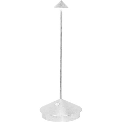 Lámpara de mesa led recargable zafferano en hoja de plata regulable Lámpara de mesa led recargable zafferano en hoja de plata regulable