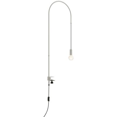 Lámpara de mesa zafferano de aluminio pintado blanco, h152 cm Lámpara de mesa zafferano de aluminio pintado blanco, h152 cm