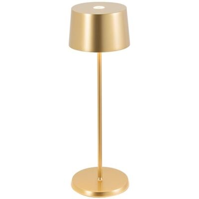 Lámpara de mesa led zafferano recargable oro amarillo regulable Lámpara de mesa led zafferano recargable oro amarillo regulable